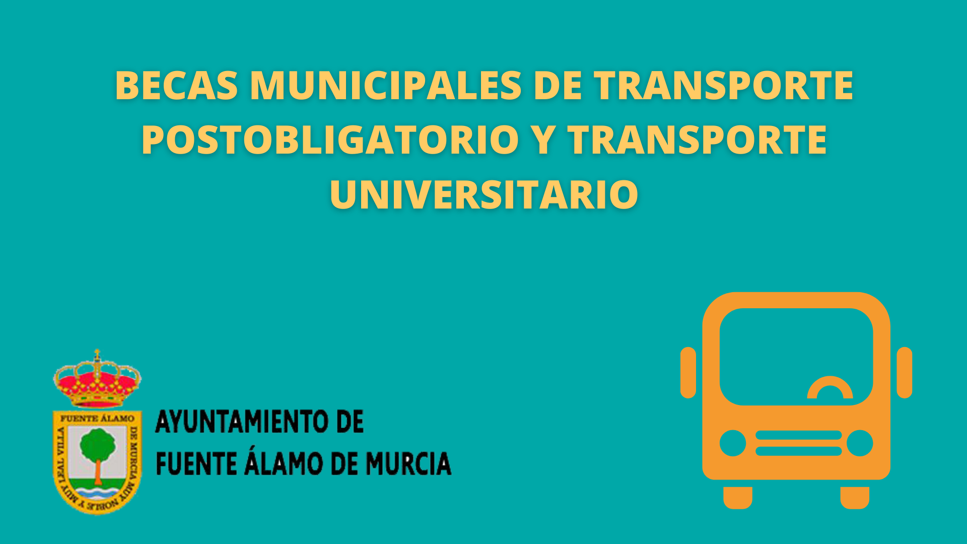 BECAS MUNICIPALES DE TRANSPORTE PARA ENSEÑANZAS POSTOBLIGATORIAS Y UNIVERSITARIO