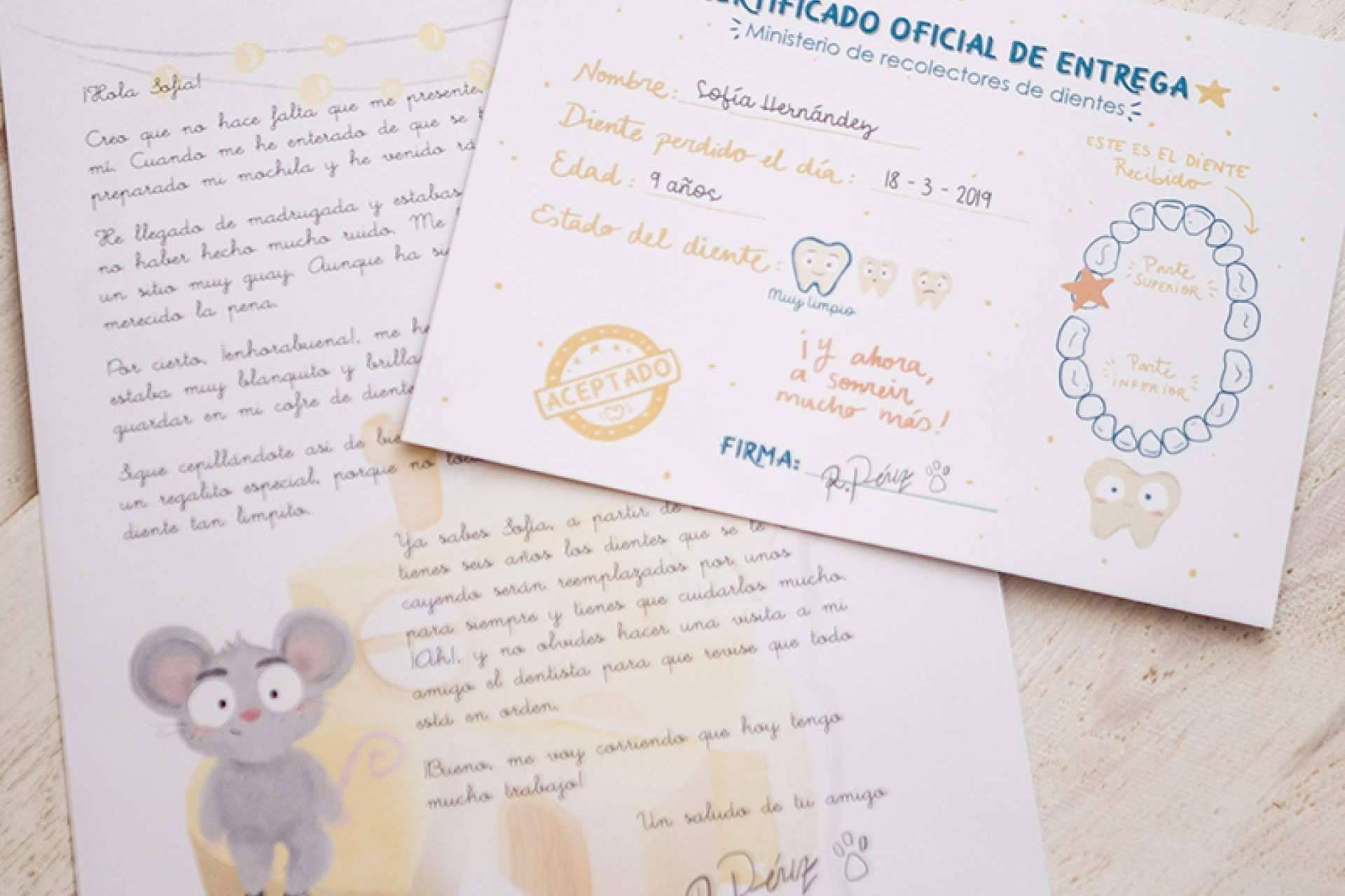 Mantener la ilusión y la fantasía en los niños ante la caída de sus primeros dientes con una carta personalizada del Ratoncito Pérez