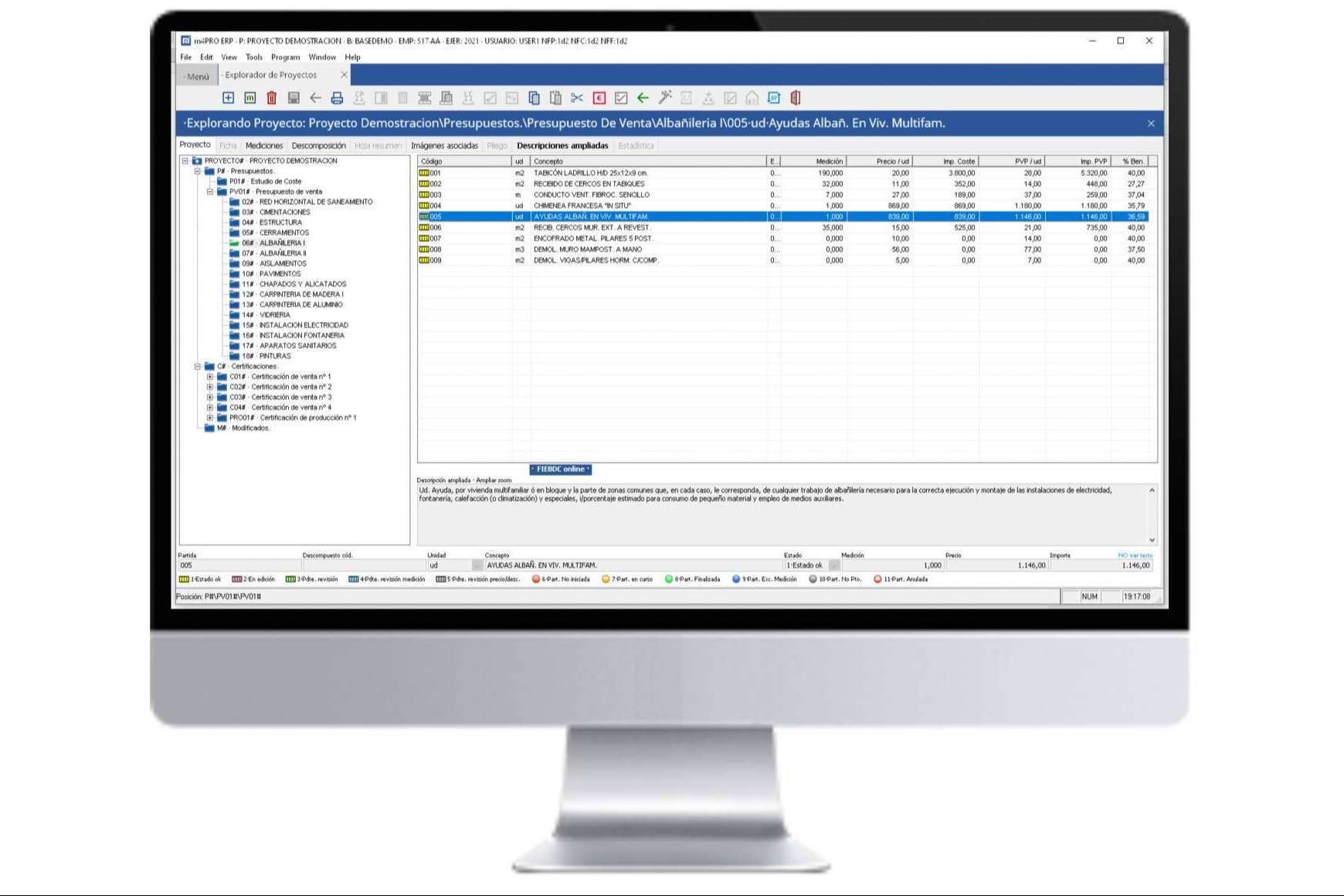 El software ERP de gestión empresarial de SOLINAT para compañías constructoras