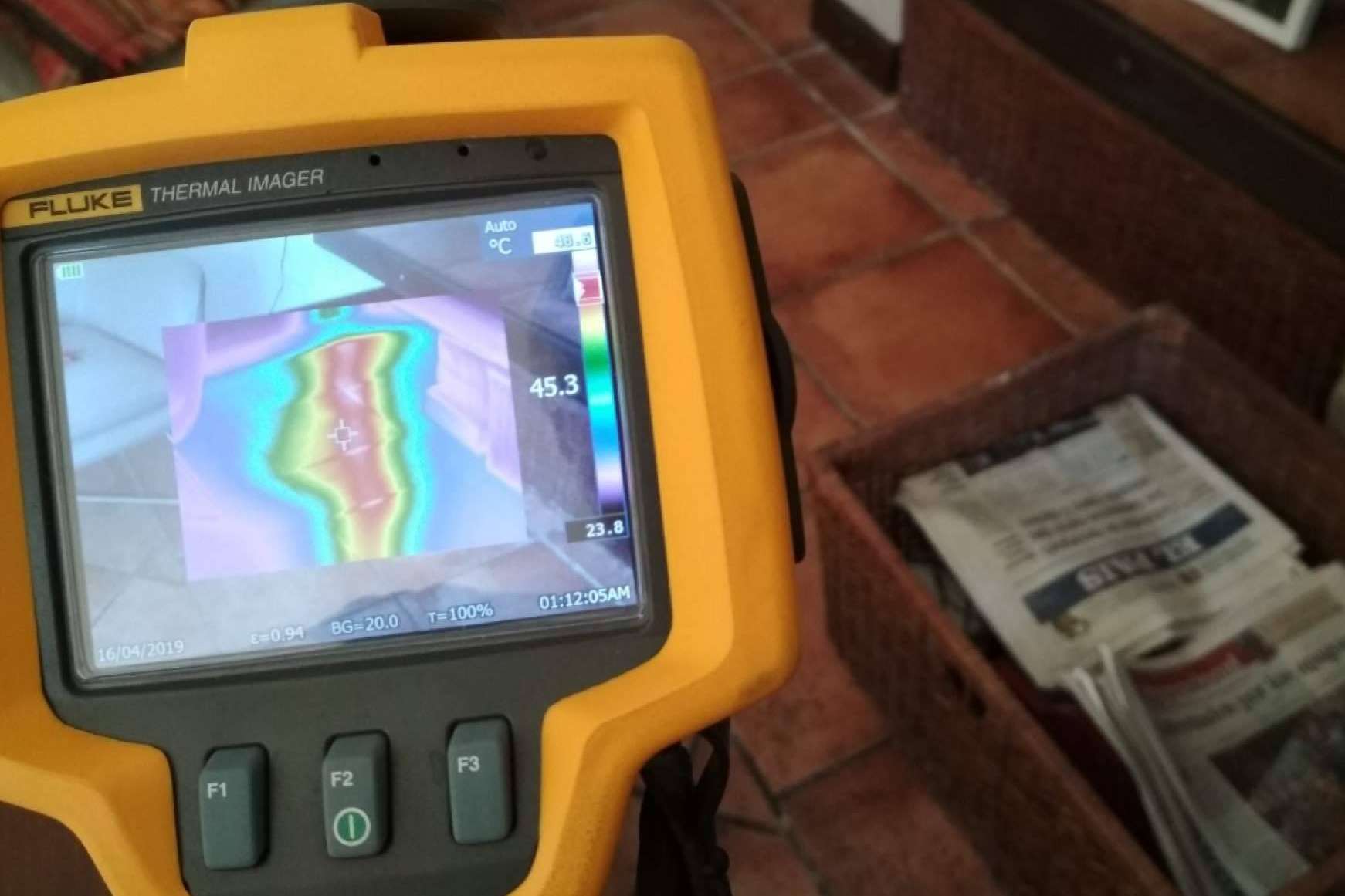 Detección de fugas de agua con cámara termográfica de la mano de la empresa especializada Telefuga