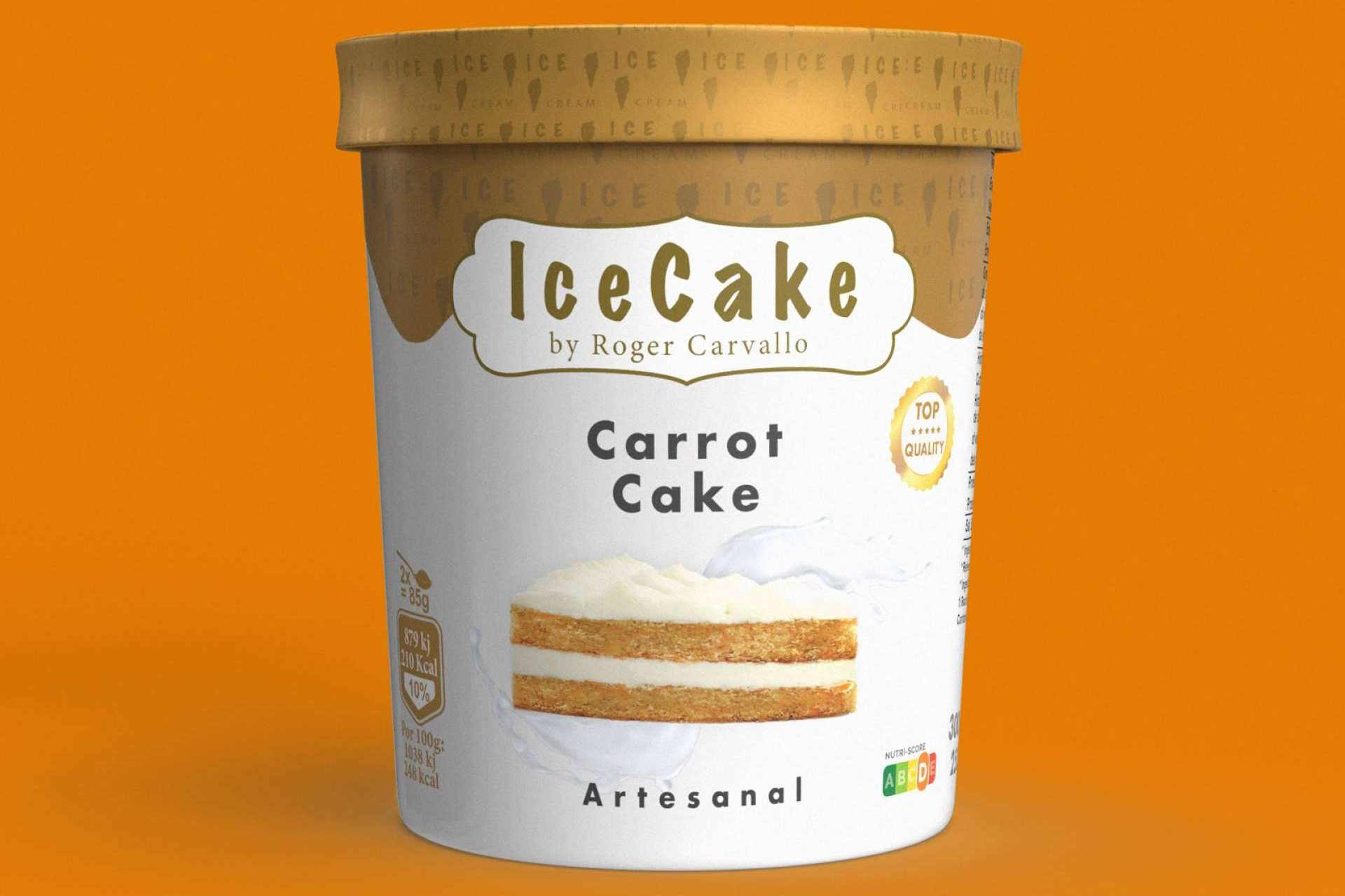 La nueva delicia de IceCake by Roger Carvallo, el helado de carrot cake
