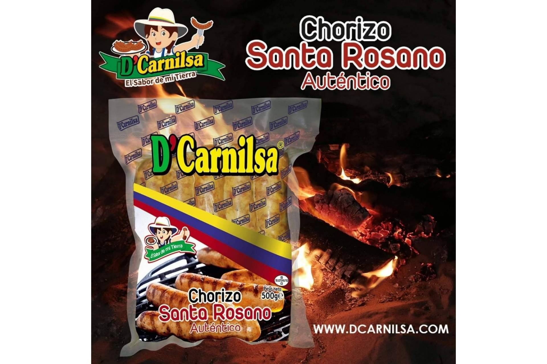 El chorizo Santa Rosano disponible en D'Carnilsa es uno de los mejores chorizos colombianos