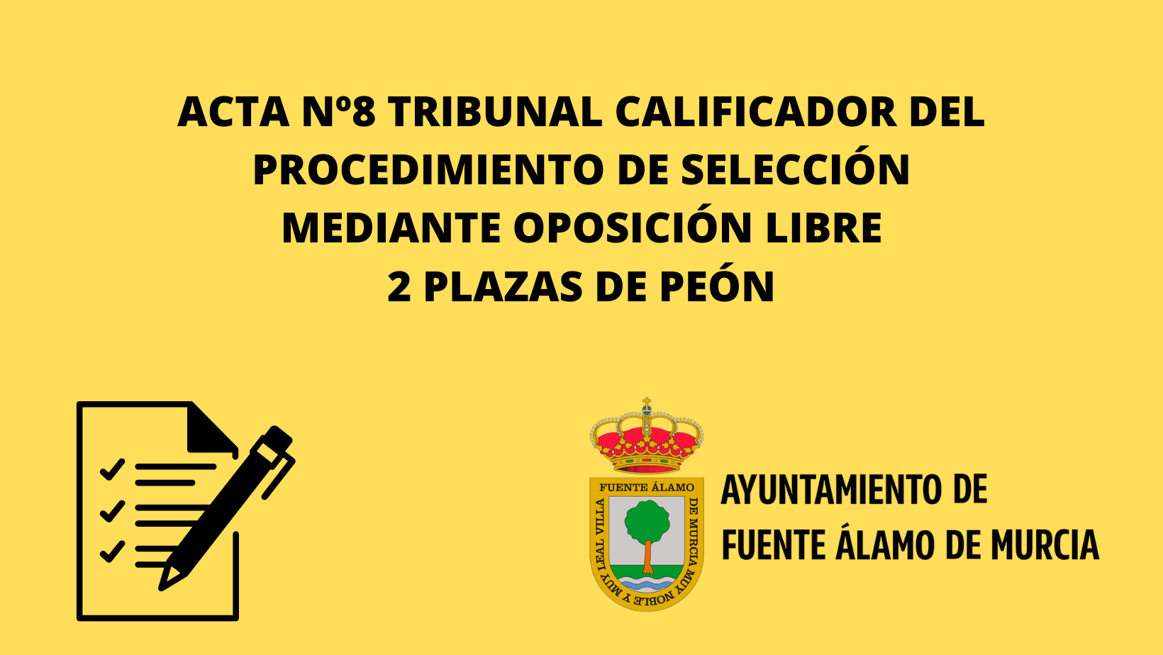 ACTA Nº8 TRIBUNAL CALIFICADOR 2 PLAZAS DE PEÓN