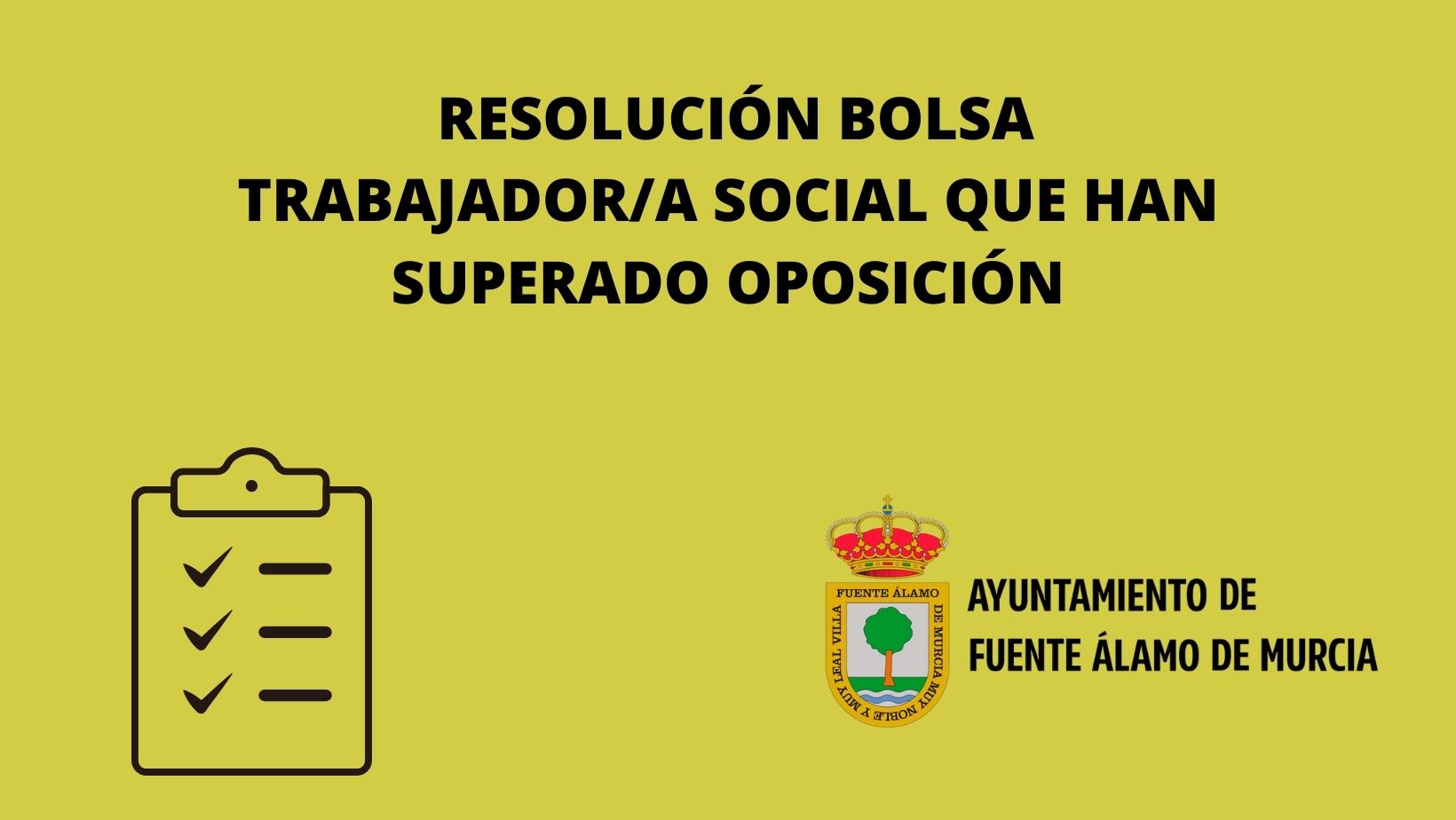 RESOLUCIÓN BOLSA TRABAJADOR/A SOCIAL QUE HAN SUPERADO OPOSICIÓN