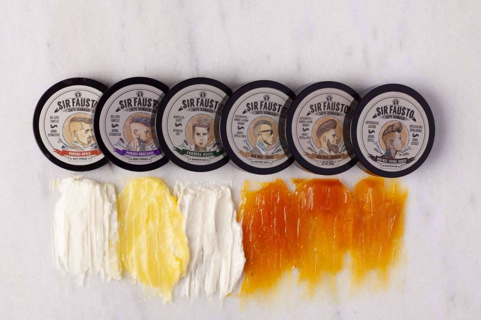 Para todo tipo de cabellos, Sir Fausto ofrece productos de peinado masculino