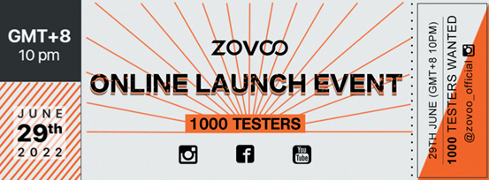 'Máximo Rendimiento': El lanzamiento global online de ZOVOO 2022 se llevará a cabo el 29 de junio