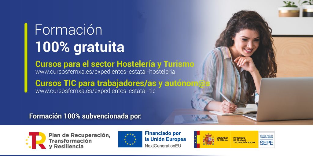 Más de 3.000 plazas en formación de oferta de turismo y tic para trabajadores y autónomos