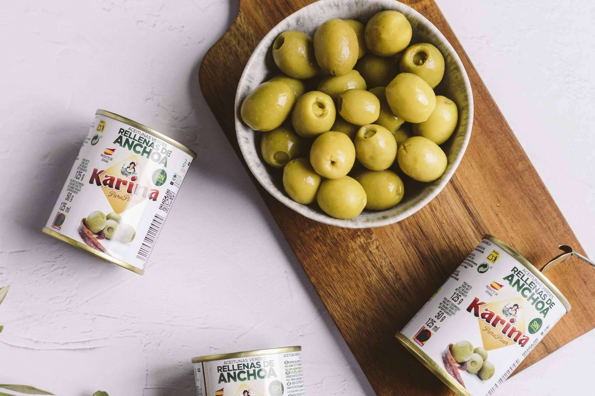 Karina, la marca de aceitunas rellenas de anchoa de Murcia