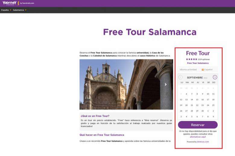 ¿Cuáles son las principales ventajas de usar un sistema para reservar con anterioridad plazas de free tour?, por Yoorney