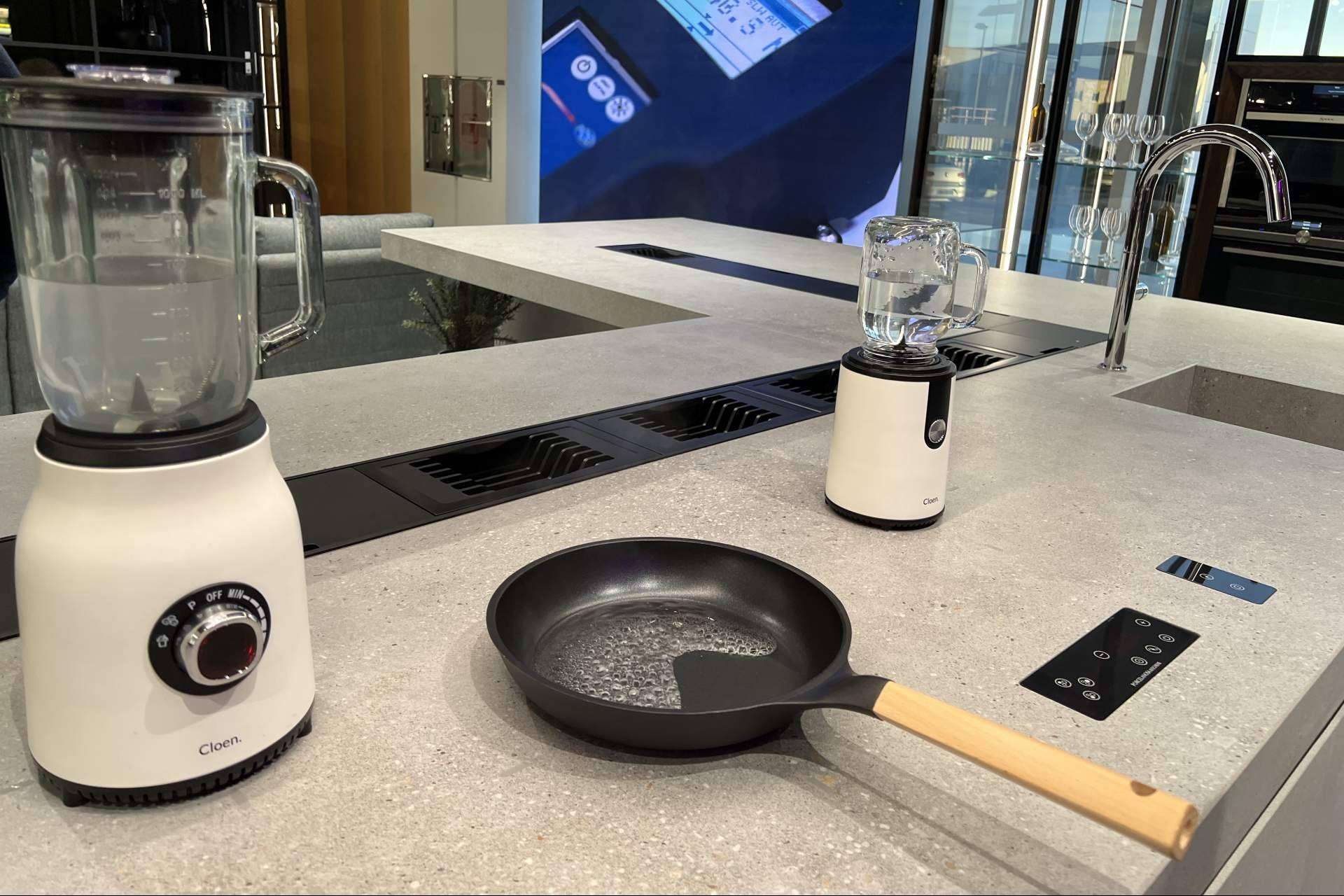 La cocina invisible de Cloen que además transmite electricidad inalámbrica