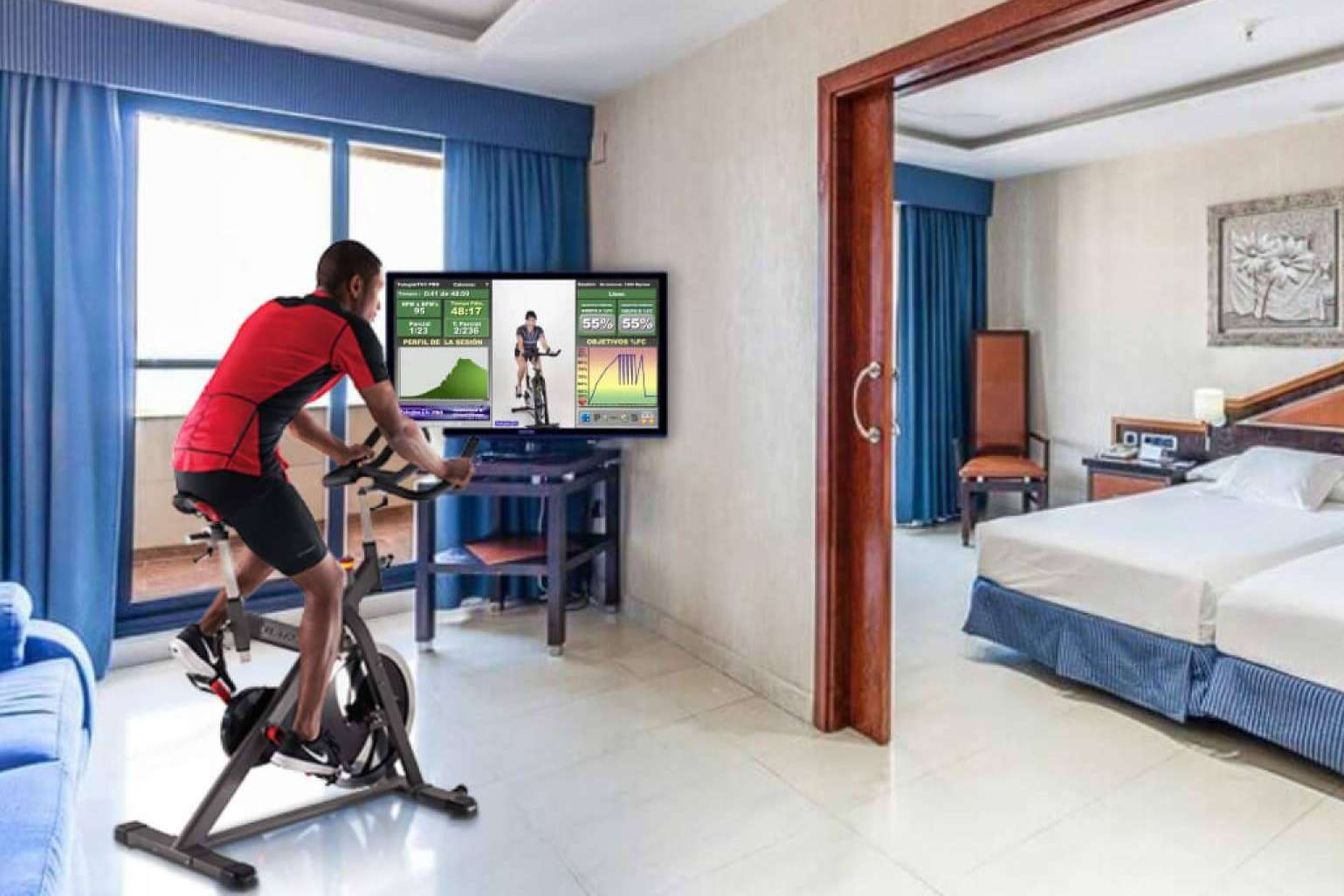 Entrenar en casa con videoclases de Ciclo Indoor profesional con Telegim TV