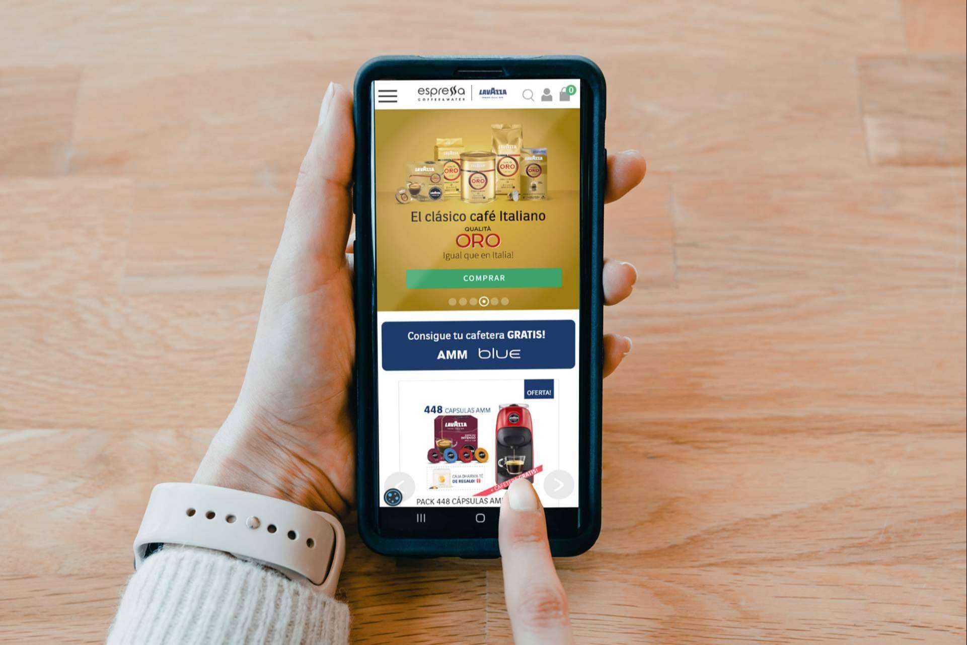La tienda online de café Lavazza, Espressa Coffee and Water