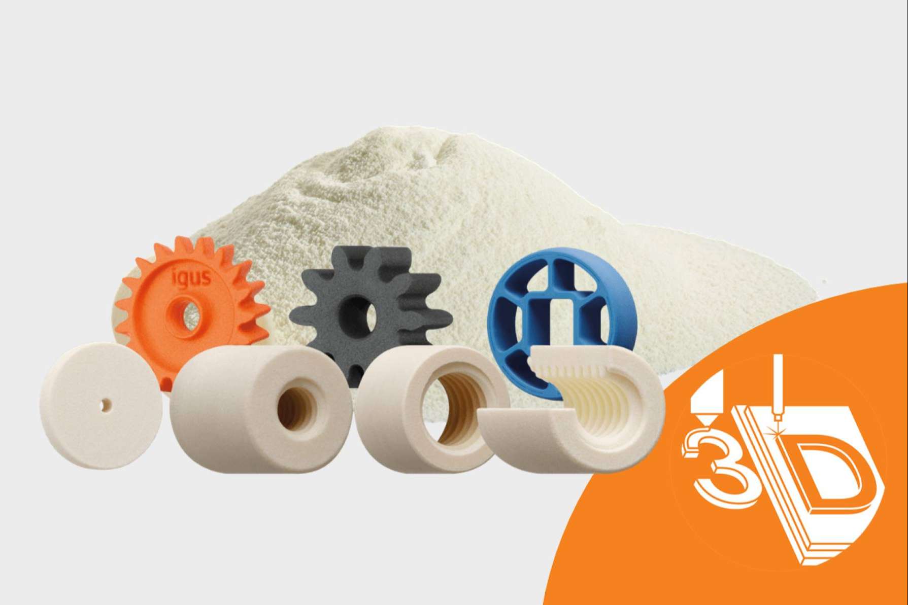 Impresión 3D industrial con plásticos resistentes al desgaste de igus