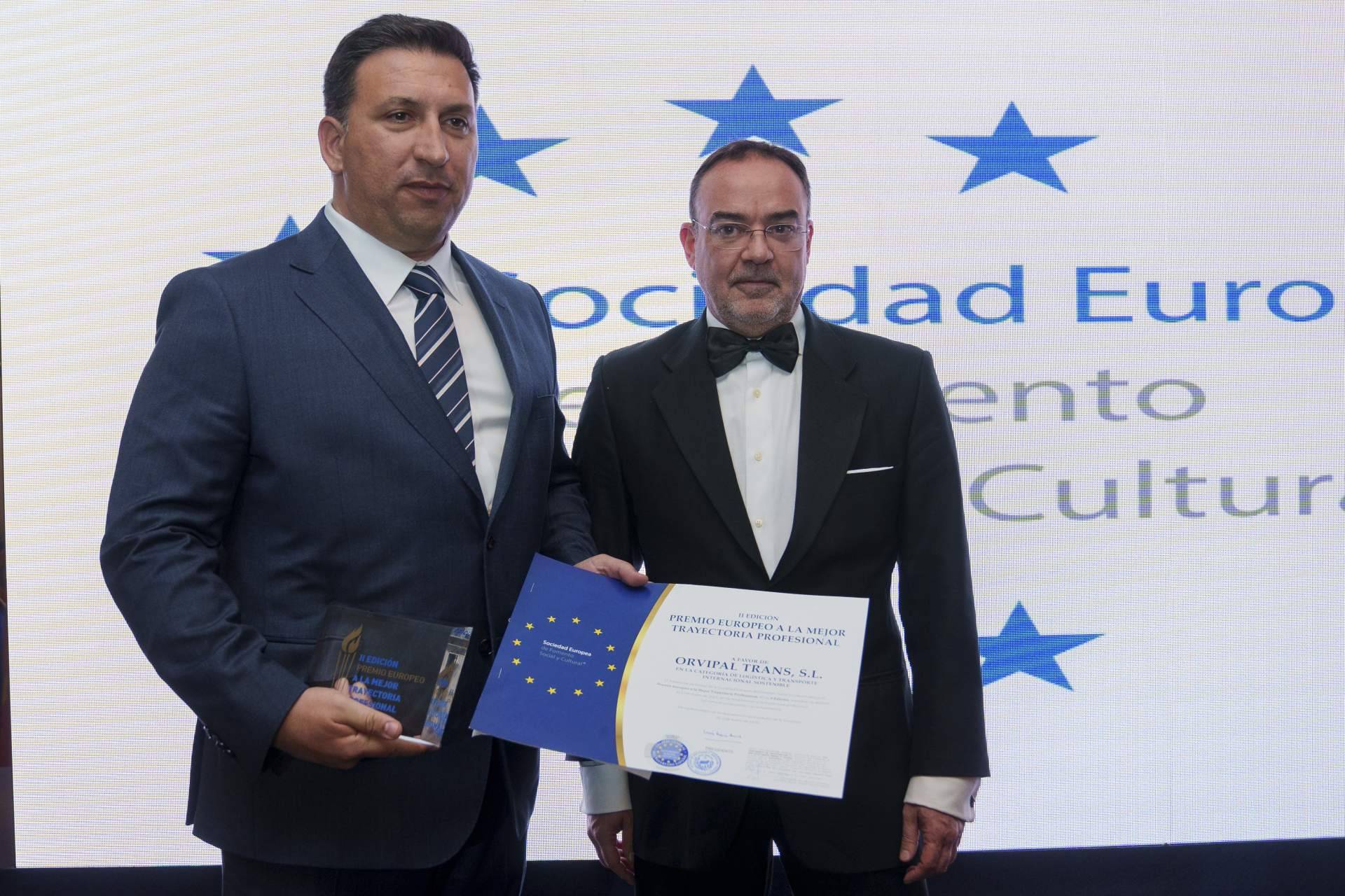 Orvipal, galardonada en la II Edición del Premio Europeo a la Mejor Trayectoria Profesional