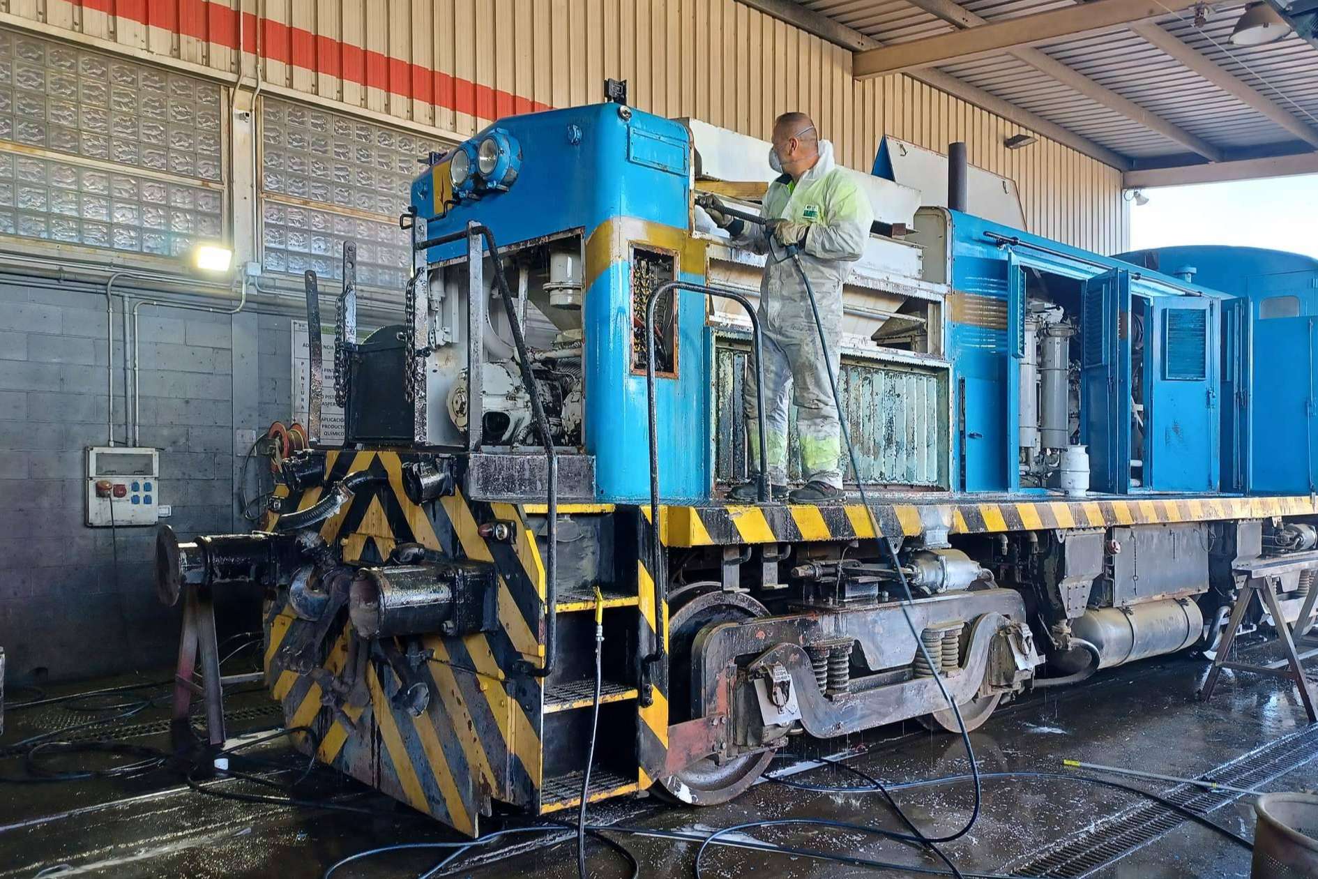 La Fundación del Patrimonio Ferroviario comienza la restauración de la locomotora militar norteamericana Baldwin 61268