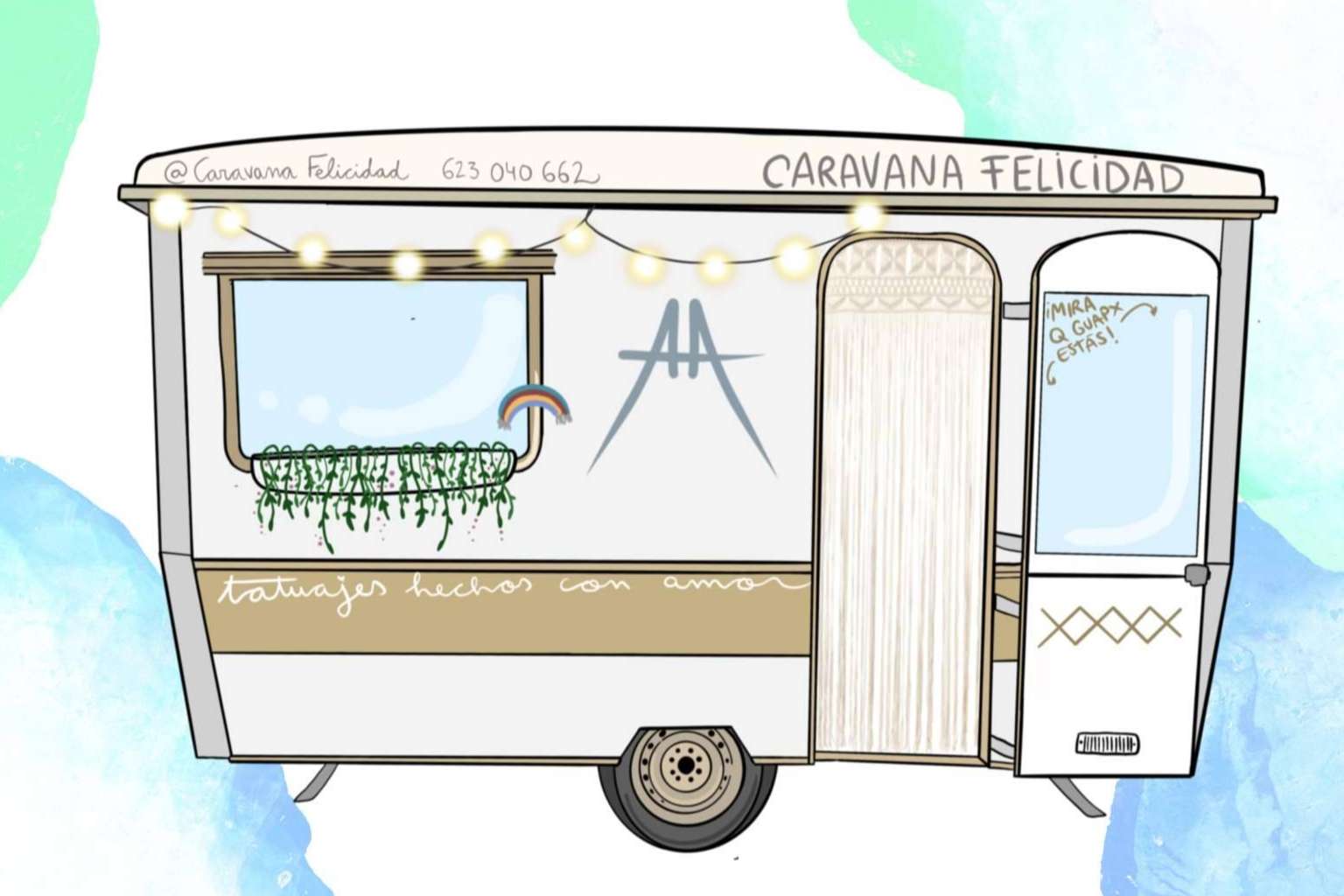 Caravana de felicidad, el innovador servicio de la tatuadora Ares Alma