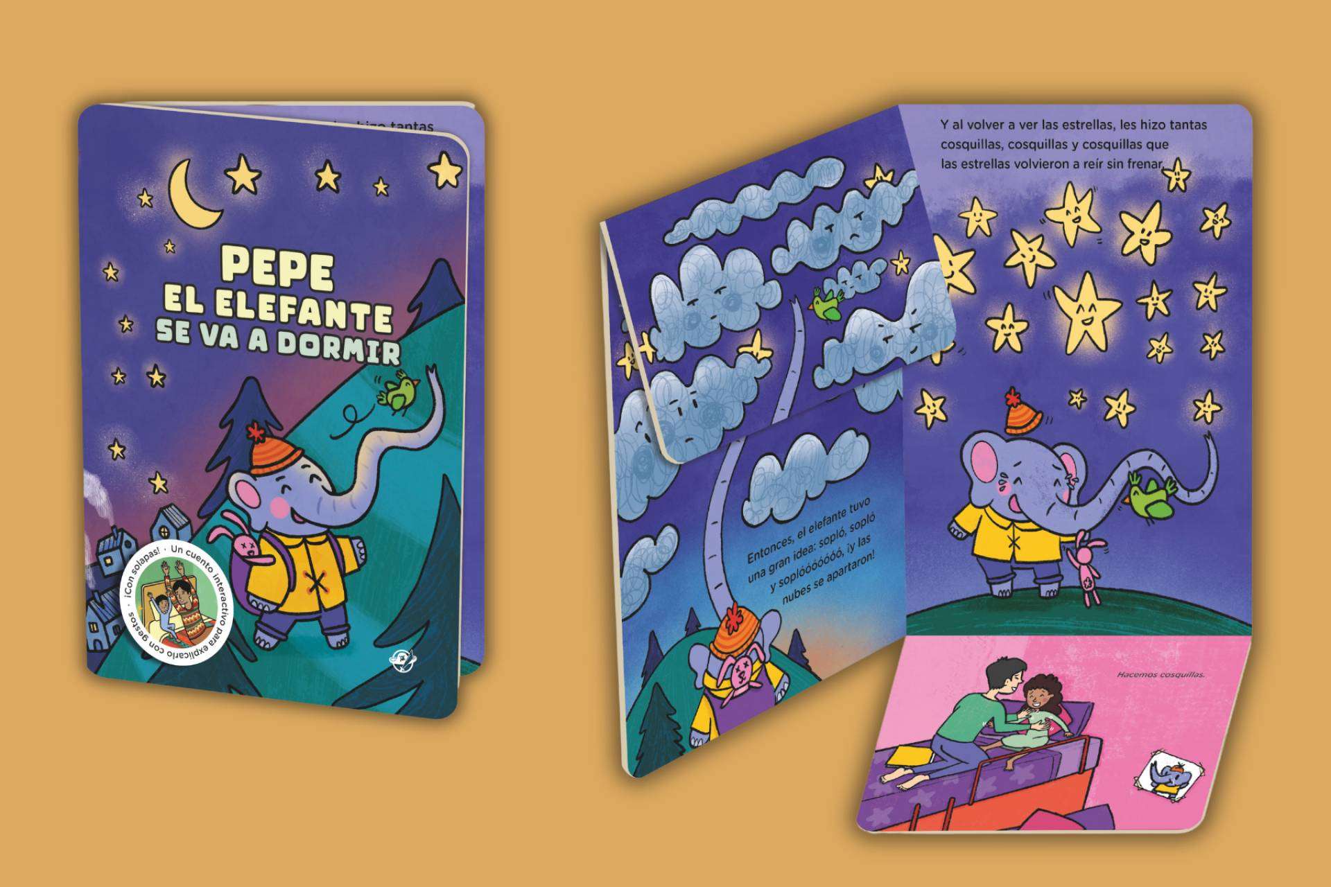 Llega a las librerías 'Pepe el elefante se va a dormir', un nuevo concepto de libro interactivo para niños de 2 a 4 años